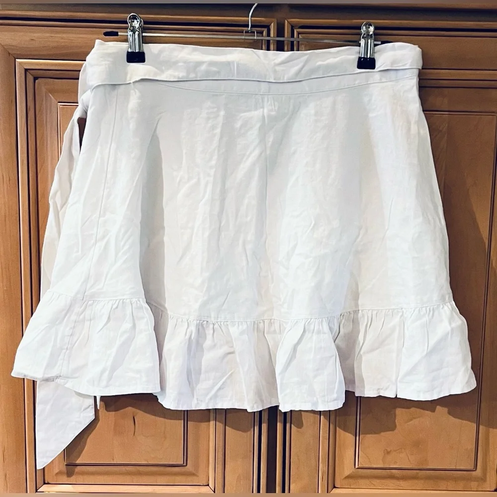 NWT Aerie Linen Blend Wrap Mini Skirt